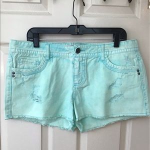 Acid wash Jean shorts